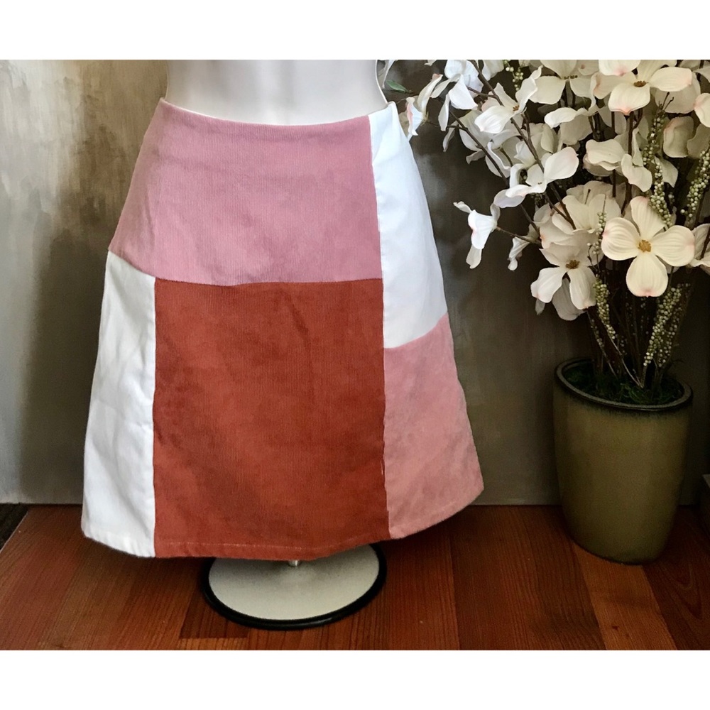 SHEIN Color Block Cord Skirt - Picture 1 of 1
